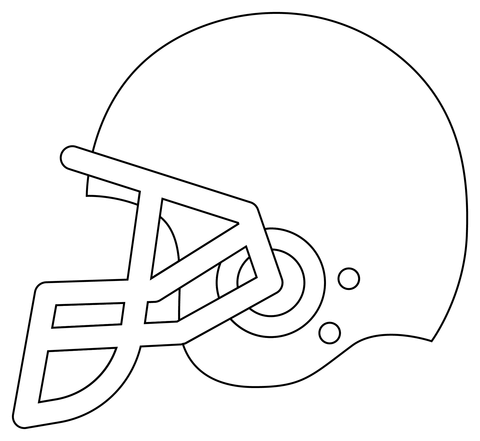 Football Helmet Coloring Page